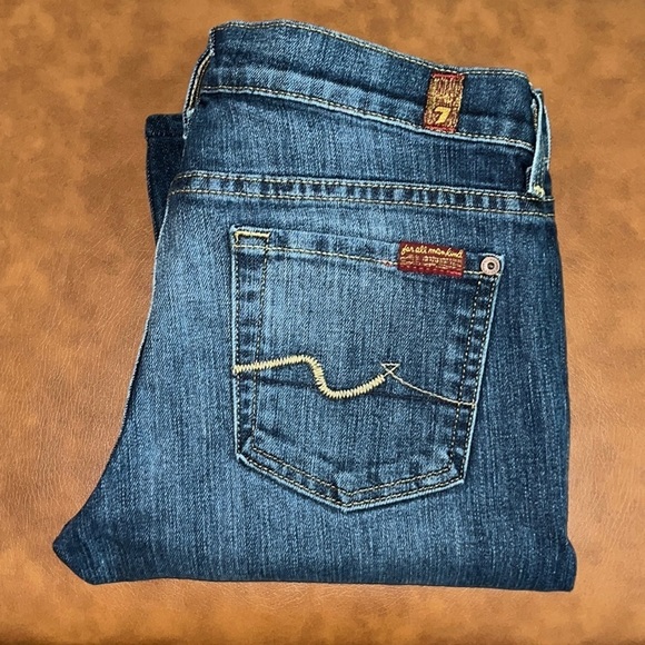 7 For All Mankind Straight Leg Mid Rise Size 26 - Picture 3 of 16